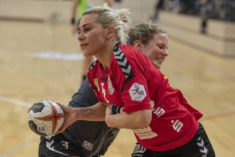 Ekaterina Fanina SV Union Halle in attack in quarter final SV Union Halle Neustadt Wildcats vs Bayer 04 Leverkusen Handball DHB Cup Season 2018 2019 Copyright xVIADATAx xHolgerxJohnx Halle Saale Sachsen Anhalt Germany