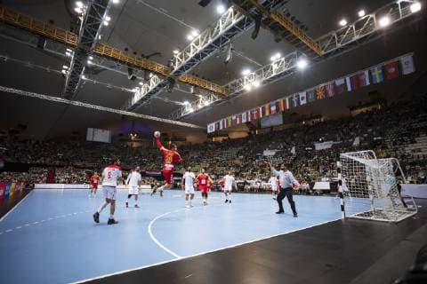 Handball WM 19 preliminary round Group B match Macedonia Bahrain Olympic Hall Munich 13 01 2019 Picture Â