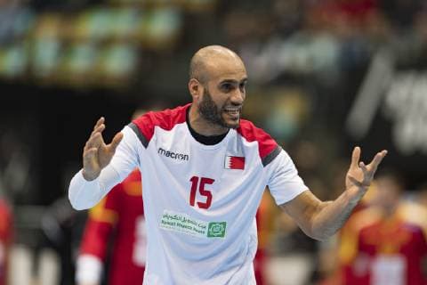 Handball WM 19 preliminary round Group B Encounter Macedonia Bahrain Olympic Hall Munich 13 01 2019 Picture b15Mohamed Abdulredha Â