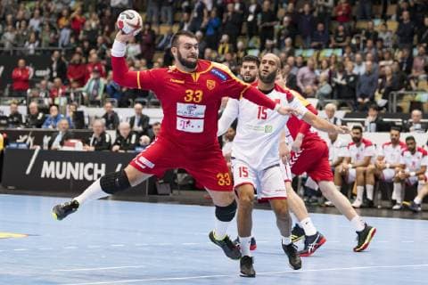 Handball WM 19 preliminary round Group B match Macedonia Bahrain Olympic Hall Munich 13 01 2019 Picture m33Zharko Peshevski Â