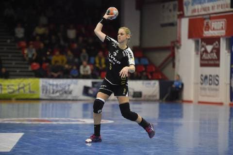 Handball, EHF Cup, SC Magura Cisnadie - SG BBM Bietigheim Sports Club Magura Cisnadie - SG BBM Bietigheim SG BBM Bietigheim s Maura Visser in action against Magura Cisnadie, during the Women EHF Cup handball match between Sports Club Magura Cisnadie and SG BBM Bietigheim, in Cisnadie, Romania, 13 january 2019, Alex Nicodim Copyright: xAlexxNicodimx