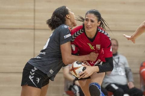 Viktoria Divak SV Union Halle wins quarter final SV Union Halle Neustadt Wildcats vs Bayer 04 Leverkusen Handball DHB Cup Season 2018 2019 Copyright xVIADATAx xHolgerxJohnx Halle Saale Sachsen Anhalt Germany