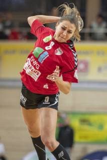Emilia Galinska SV Union Halle quarterfinal SV Union Halle Neustadt Wildcats vs Bayer 04 Leverkusen Handball DHB Cup Season 2018 2019 Copyright xVIADATAx xHolgerxJohnx Halle Saale Sachsen Anhalt Germany