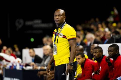 190113 Felipe Cruz head coach of Angola during the IHF World Handball Championship match between Hungary and Angola on January 13 2019 in Copenhagen Photo Ludvig Thunman BILDBYR u0081N kod LT 35576, detectedSourceLanguage  Copyright: LUDVIGxTHUNMAN BB190113LT007
