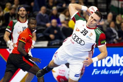 190113 Richard Bodo of Hungary during the IHF World Handball Championship match between Hungary and Angola on January 13 2019 in Copenhagen Photo Ludvig Thunman BILDBYR u0081N kod LT 35576, detectedSourceLanguage  Copyright: LUDVIGxTHUNMAN BB190113LT008