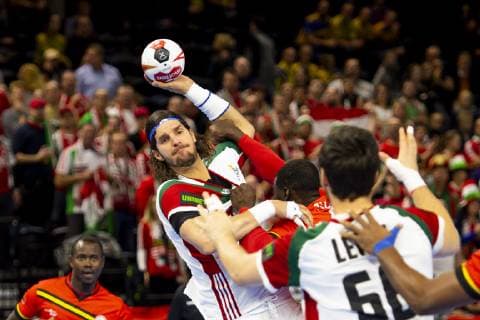 190113 Laszlo Nagy of Hungary during the IHF World Handball Championship match between Hungary and Angola on January 13 2019 in Copenhagen Photo Ludvig Thunman BILDBYR u0081N kod LT 35576, detectedSourceLanguage  Copyright: LUDVIGxTHUNMAN BB190113LT012