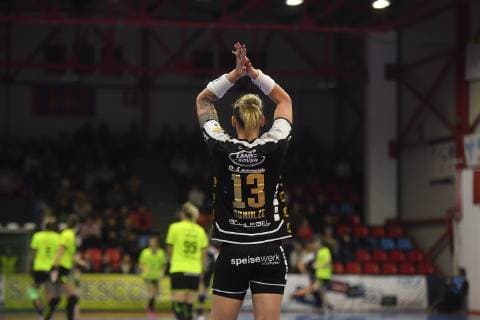 Sports Club Magura Cisnadie - SG BBM Bietigheim SG BBM Bietigheim s Luisa Schulze in action during the Women EHF Cup handball match between Sports Club Magura Cisnadie and SG BBM Bietigheim, in Cisnadie, Romania, 13 january 2019, Alex Nicodim Copyright: xAlexxNicodimx