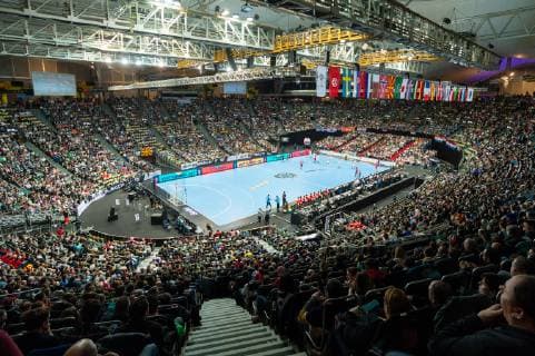 Handball WM 2019 preliminary round group B Munich Olympic Hall Encounter Croatia Japan in picture stadium fans @Martin Hangen hangenfoto