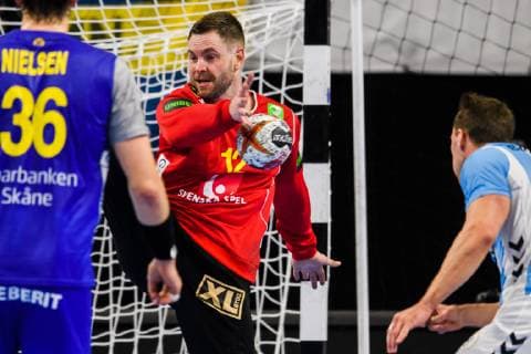 190113 Goalkeeper Andreas Palicka of Sweden during the IHF World Handball Championship match between Sweden and Argentina on January 13 2019 in Copenhagen Photo Ludvig Thunman BILDBYR u0081N kod LT 35577, detectedSourceLanguage  Copyright: LUDVIGxTHUNMAN BB190113LT069