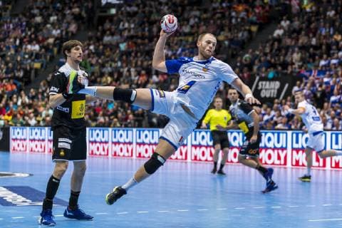 Munich Germany 13 January 2019 World Cup 2019 Men Group B Spain vs Iceland Arnar Arnarsson Iceland Munich Olympic Hall Bayern Germany