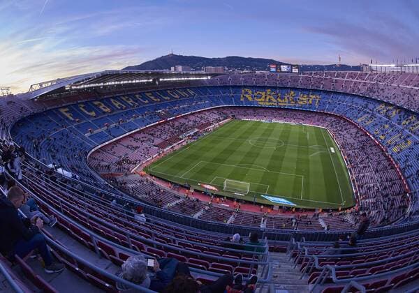 Fußball, Stadiongeschichte FC Barcelona BARCELONA, SPAIN - JANUARY 13: General view Camp Nou stadium during the La Liga match between FC Barcelona Barca and SD Eibar at Camp Nou Stadium on January 13, 2019 in Barcelona, Spain. (Photo by Carlos Sanchez Martinez Icon Sportswire) SOCCER: JAN 13 La Liga - SD Eibar at FC Barcelona Icon190114063 EDITORIAL USE ONLY