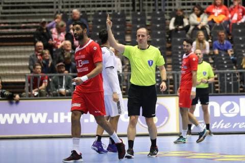 26th Mens Handball World Championship Tunisia vs Chile 14 01 19 2 min Oussama Hosny Tunisia 13 xmmkx
