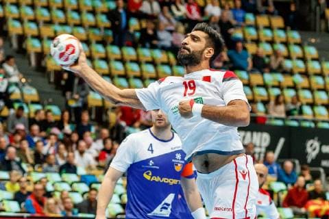 Munich Germany 14 01 2019 IHF Handball WM 2019 Group B Iceland Bahrain Mohamed Merza BHR in action DeFodi048