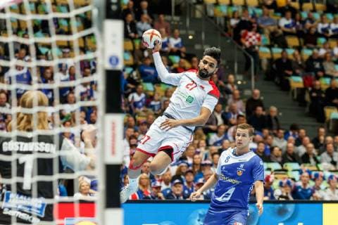 Munich Germany 14 01 2019 IHF Handball WM 2019 Group B Iceland Bahrain Bilal Basham BHR in action DeFodi048