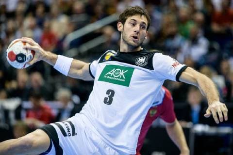 Germany vs Russia Handball World Championship 2019 14 01 2019 Uwe Gensheimer GER 3 at the match between Russia and Germany at the Handball World Championship in Berlin on 14 01 2019 Berlin BER Germany Mercedes Benz Arena