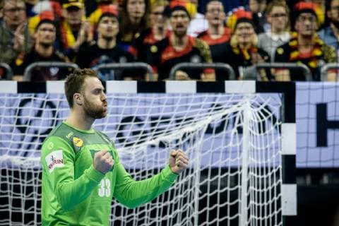 Germany vs Russia Handball World Championship 2019 14 01 2019 Goalkeeper Andreas Wolff GER 33 at the match between Russia and Germany at the Handball World Championship in Berlin on 14 01 2019 Berlin BER Germany Mercedes Benz Arena