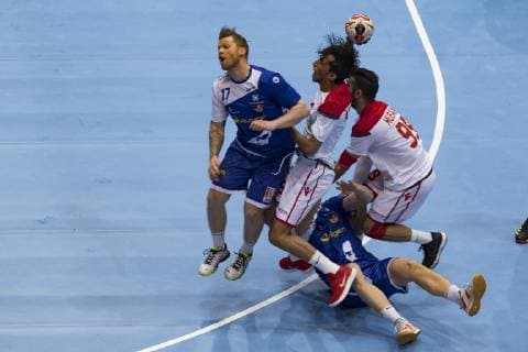 Handball WM 19 preliminary round Group B Encounter Iceland Bahrain Olympic Hall Munich 14 01 2019 Picture i17Arnor Gunnarsson Â