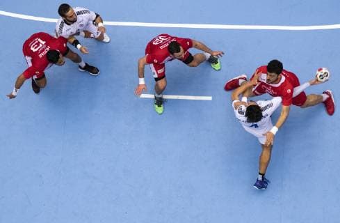 Group C handball match between Tunisia and Chile in Jyske Bank Boxen in Herning during the 2019 IHF Handball World Championship WM Weltmeisterschaft in Germany Denmark. 