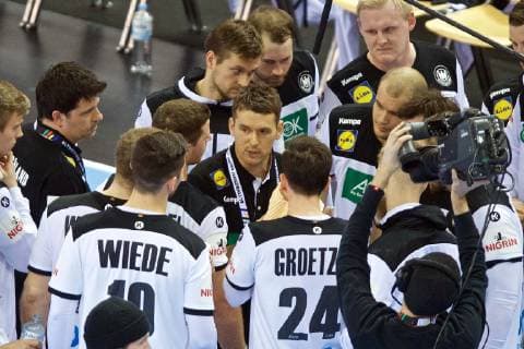 Handball Berlin 14 01 2019 World Championships 2019 Mens World Championships Group A Russia RUS Germany GER Christian Prokop Germany Coach Time Out