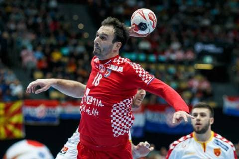 Munich Germany 14 01 2019 IHF Handball WM 2019 Group B Croatia Macedonia Igor Karacic CRO in action DeFodi048