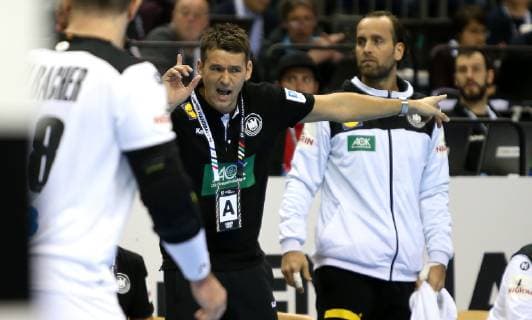 German national coach Christian Prokop calls Germany at the match Russia vs. Germany of the Handball World Championship 2019 mens 14 01 2019 at the Mercedes Benz Arena in Berlin Handball World Championship 2019 Group A Germany Russia