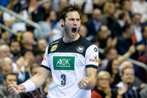 Germany vs. Russia Handball World Championship 2019 14 01 2019 Uwe Gensheimer GER 3 at the match between Russia and Germany at the Handball World Championship in Berlin on 14 01 2019 Berlin BER Germany Mercedes Benz Arena