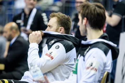 Germany vs Russia Handball World Championship 2019 14 01 2019 Uwe Gensheimer GER 3 and goalkeeper Andreas Wolff GER 33 after the match Match between Russia and Germany at the Handball World Championship in Berlin on 14 01 2019 Berlin BER Germany Mercedes Benz Arena