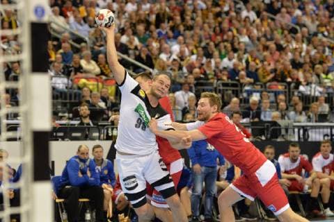 Handball Men World Championship 2019 in Germany and Denmark Group A 3 Matchday Germany Russia Russia Dmitrii Kiselev No 5 Russia Paul Drux No 95 Germany Vitaly Komogorov No 34 Russia 14 01 19 Copyright: xMichaelxHundtx xMatthiasxKochx