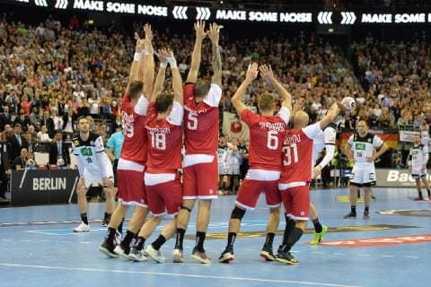 Handball Mens World Championship 2019 in Germany and Denmark Group A 3 Matchday Germany Russia Steffen Fäth No 23 Germany with direct free-throw in the final minute 14 01 19 Copyright: xMichaelxHundtx xMatthiasxKochx