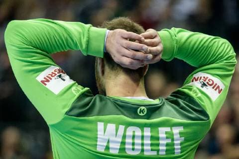 Germany vs Russia Handball World Championship 2019 14 01 2019 Goalkeeper Andreas Wolff GER 33 at the match between Russia and Germany at the Handball World Championship in Berlin on 14 01 2019 Berlin BER Germany Mercedes Benz Arena