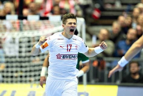 Lasse Svan of Denmark during the men s IHF Handball World Championship Group C match between Denmark and Saudi Arabia in Herning Denmark on Monday Jan 14 2019 Herning Jylland Denmark, detectedSourceLanguage  Copyright: HenningxBagger HenningxBaggerx COP101 spdk20190114-202142-L