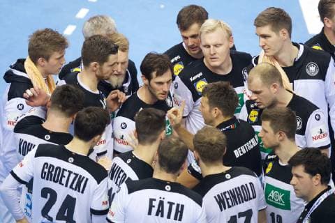 Handball Berlin 14 01 2019 World Championships 2019 Mens World Championships Group A Russia RUS Germany GER Christian Prokop Germany Coach Time Out