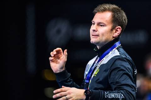 190114 Kristjan Andresson head coach of Sweden during the IHF World Handball Championship match between Sweden and Angola on January 14 2019 in Copenhagen Photo Ludvig Thunman BILDBYR u0081N kod LT 35578, detectedSourceLanguage  Copyright: LUDVIGxTHUNMAN BB190114LT010