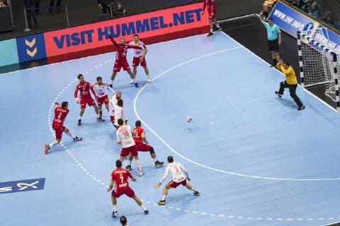 Handball WM 19 preliminary round Group B Encounter Croatia Macedonia Olympic Hall Munich 14 01 2019 In picture k05Domagoj Duvnjak Â