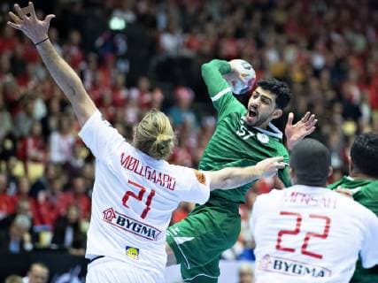 Mojtaba Alsalem of Saudi Arabia during the men s IHF Handball World Championship Group C match between Denmark and Saudi Arabia in Herning Denmark on Monday Jan 14 2019 Herning Jylland Denmark, detectedSourceLanguage  Copyright: HenningxBagger HenningxBaggerx COP101 spdk20190114-205942-L