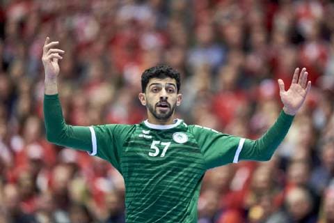 IHF Men s World Championship WM Weltmeisterschaft 2019 Group C handball match. Mojtaba Alsalem (57) of Saudi Arabia during the men s IHF Handball World Championship Group C match 33 between Denmark and Saudi Arabia at the Jyske Bank Boxen arena in Herning Denmark on Monday January 14, 2019. Denmark 
