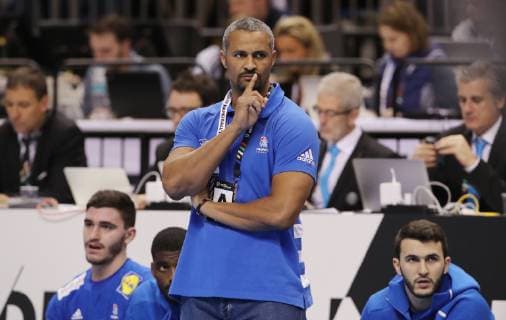 coach Didier Dinart action upper body upper body sport handball world championship men season 2018 2019 14 01 2019 France FRA vs Korea COR