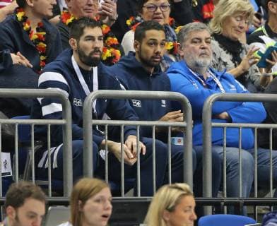 HANDBALL WM 2019 Korea vs France 14 01 2019 GRUPPE A Korea vs France Nikola Karabatic FRA in the grandstand rene vigneron Â© rscp photo net