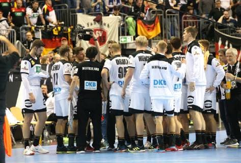 GER Germany vs. Russia 14 01 2019 Mercedes Benz Arena Berlin GER Germany vs. Russia in picture German Players Circle nordphotox xEngler nph00076