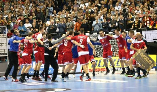 GER Germany vs. Russia 14 01 2019 Mercedes Benz Arena Berlin GER Germany vs. Russia in picture Russians Players circle nordphotox xEngler nph00076