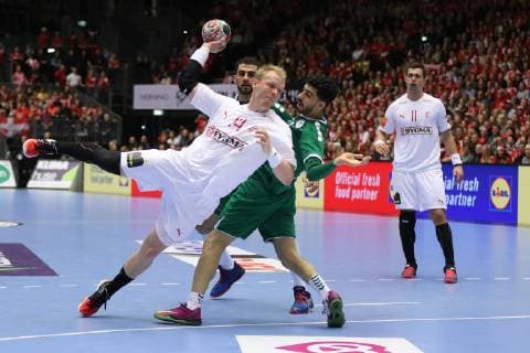26th Mens Handball World Championship Denmark vs Saudi Arabia 14 01 19 Anders Zachariassen Denmark 14 vs Alsalam Saudi Arabia 44 xmmkx