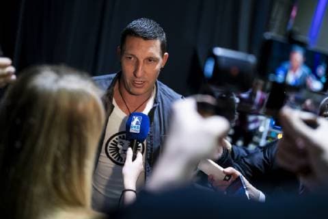 Stefan Kretzschmar in an interview with journalists after an autograph session Stefan Kretzschmar expresses himself after the discussion about his statements on freedom of expression Handball IHF Handball World Championship 14 01 19 Berlin Berlin Germany Verti Music Hall Copyright: xAgentur54Gradx xFelixxKoenigx