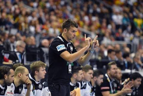 Christian Prokop Coach Germany on the sidelines Russia Germany Russia Germany IHF Handball World Championship 2019 Hanball World Championship 2019 Men Men Men Men Handball Germany Germany Germany Preliminary Round Group A group A Berlin 14 1 2019