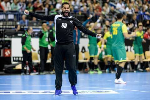 Russia vs Brazil Handball World Championship 2019 15 01 2019 Cesar Algusto Almeida BRA 89 at the match between Russia and Brazil at the Handball World Championship in Berlin on 15 01 2019 Berlin BER Germany Mercedes Benz Arena