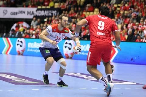 26th Mens Handball World Championship Norway vs Chile 15 01 19 Christian O Sullivan Norway 24 vs Frelijj Chile 09 xmmkx