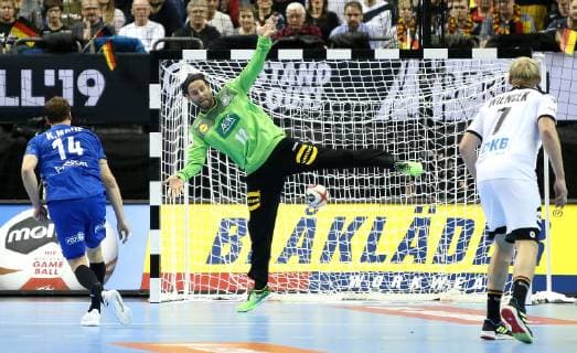 Silvio Heinevetter Germany at the match Germany vs. France of the Handball World Championship 2019 of the Men on 15 01 2019 in the Mercedes Benz Arena in Berlin Handball World Championship 2019 Group A Germany France