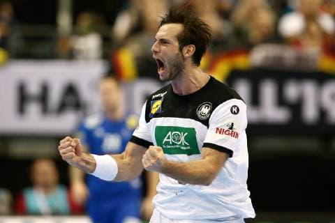 Uwe Gensheimer joy emotion cheering cheering jubilation after goal sport handball world championship men season 2018 2019 15 01 2019 Germany GER DHB vs France FRA