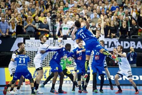 Handball Berlin 15 01 2019 World Championship 2019 Mens World Championships Group A Germany GER France FRA Timothey N Guessan meets 30 30 equalizer