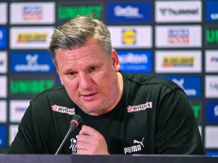 HANDBALL - IHF WC, AUT vs DEN HERNING,DENMARK,15.JAN.19 - HANDBALL - IHF Men s World Championships, international match Länderspiel Austria vs Denmark. Image shows head coach Nikolaj Jacobsen (DEN). GEPAxpictures xOliverxLerch