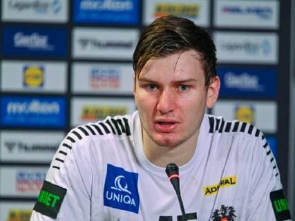 HANDBALL - IHF WC, AUT vs DEN HERNING,DENMARK,15.JAN.19 - HANDBALL - IHF Men s World Championships, international match Länderspiel Austria vs Denmark. Image shows Daniel Dicker (AUT). GEPAxpictures xOliverxLerch